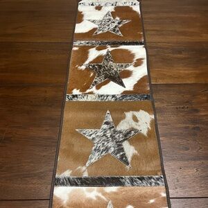 Brand new Star cowhide Table runner